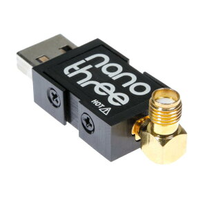 Nooelec NESDR Nano 3 - プレミアム小型RTL-SDR(アルミニウム製エンクロージャー付き)、0.5PPM TCXO、SMA&MCX入力&カスタムヒートシンク。 RTL2832UおよびR820T2ベースのソフトウェア無線
