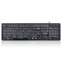 Perixx(ペリックス) PERIBOARD-317 バックライトキーボード 有線 バックライト USB接続 見やすい大きなプリントのキートップ使用 英語配列【正規品】 (四角キー)(2)