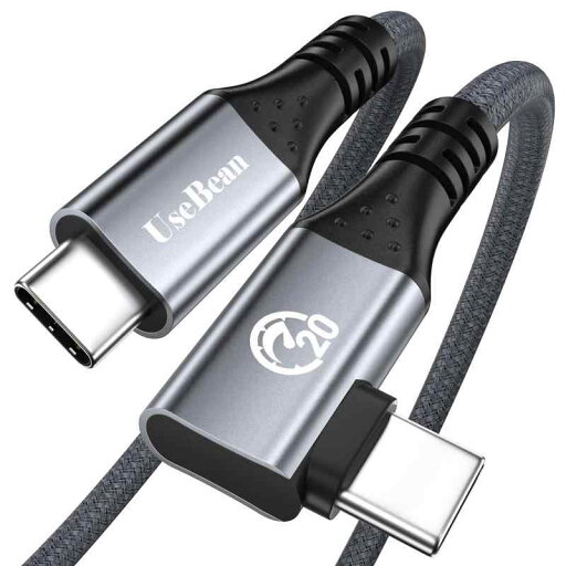 UseBean 240W USB Cケーブル 3M, L字 USB-C & USB-C 3.2 Gen 2x2 20Gbps ケーブル 超急速充電PD3.1 4K@60Hz 映像出力 タイプc ケーブ Type C to C ケーブル iPhon UseBean 240W USB Cケーブル 3M, L字 USB-C & USB-C 3.2 Gen 2x2 20Gbps ケーブル 超急速充電PD3.1 4K@60Hz 映像出力 タイプc ケーブ Type C to C ケーブル iPhon