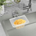 三角コーナーいらず 水切りホルター 改良型吸盤 キッチン シンク 用品 水切りネット 50枚付き 透明(3)