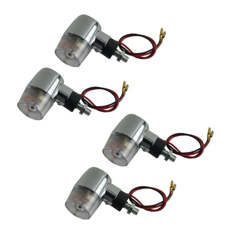 バイクパーツセンター(Bike Parts Center) メッキウインカー丸型 汎用 クリアレン...