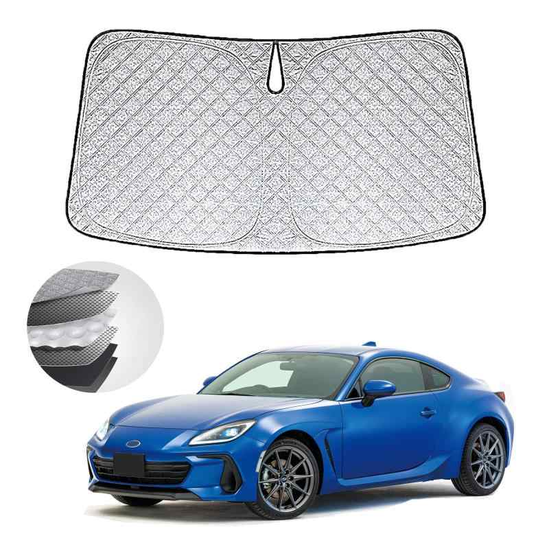 Rakuten - WAIROGA トヨタ 86 スバル BRZ 専用フロントサンシェード H24.03～現行 車用サンシェードフロントガラス 日よけ 六層構造 車種専用設計 UVカット 日焼け防止 劣化防止 収納バッグで 簡単に取り付