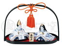 薬師窯(yakushigama) 桃の節句 ひな人形 染錦 手籠 雛(大手籠付)