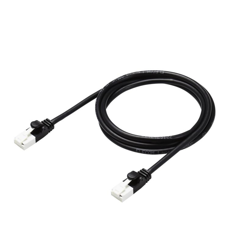 エレコム LANケーブル CAT6A 1m ツメが折れない 爪折れ防止コネクタ やわらか ブラック ECLD-GPAYTBK10