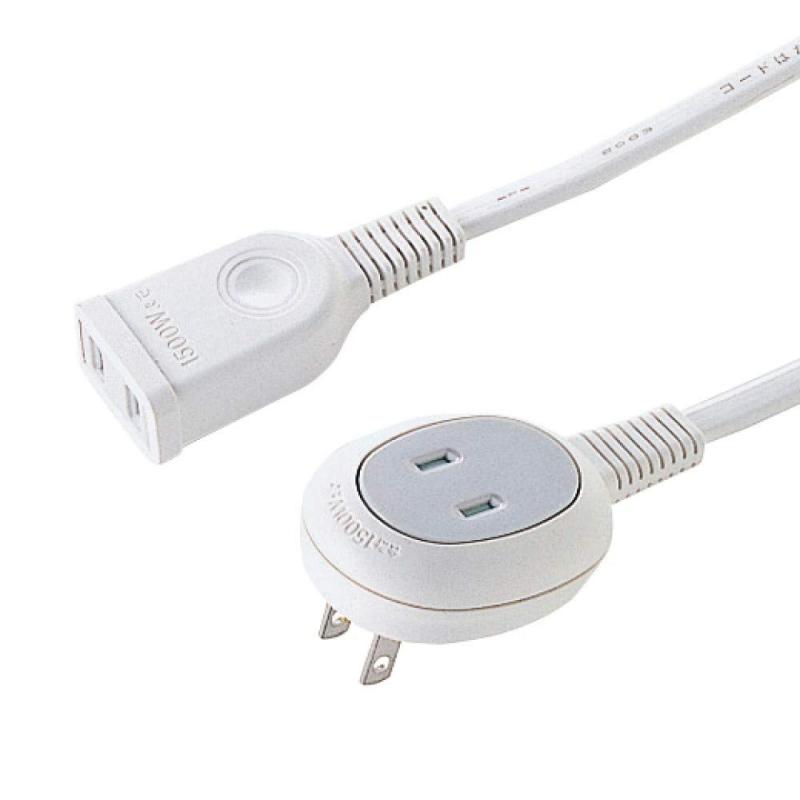 サンワサプライ プラス1個口延長コード 合計2個口 2P 1m TAP-B8-1N