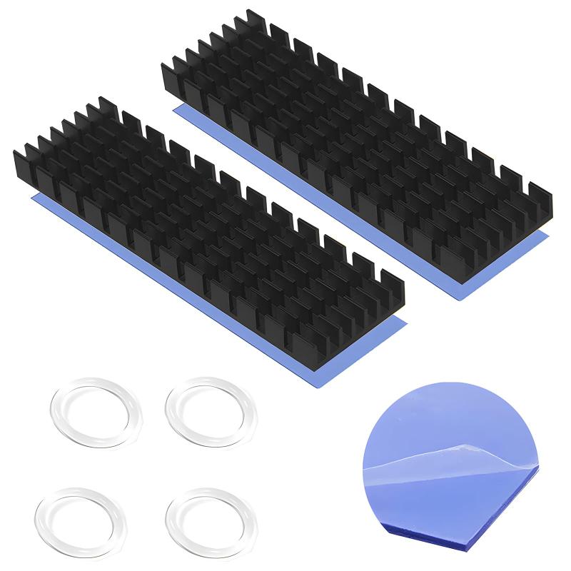 ヒートシンク, CTRICALVER 導熱接着シート付き 熱暴走対策 冷却ラジエーターフィンCPU ICチップ 回路基..