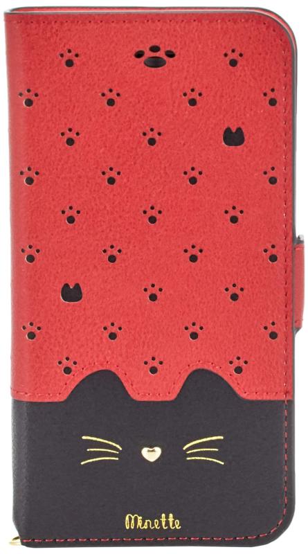 NATURALdesign iPhone8/7/6s/6兼用手帳型ケース Minette Red-Black iP7-MIN08 143×77×15mm