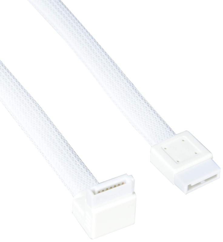Liquid Crystal Protector - SilverStone SATA信号ケーブル ホワイト 50cm SST-CP08W