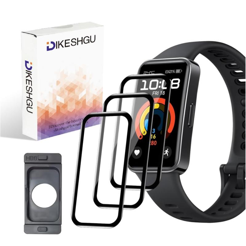 Rakuten - DIKESHGU for HUAWEI Band 9/8 保護フィルム HUAWEI Band 9/8 フィルム ‎1.47 インチ 取付簡単 3D曲面カバー 全面保護 PET複合材 炭素繊維 高透過率 硬度9H 耐指紋 気泡なしHUAWEI Band