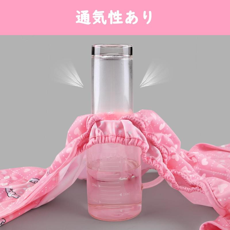 LittleForBig大人向け布おむつカバー 可愛い絵柄【照れくさいハート】調節可能なウエストと長さ スナップ付 漏れ防止 通気性 洗濯可