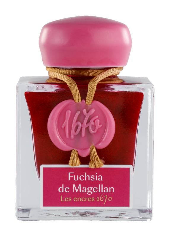 エルバン(Herbin) アニバーサリーインク 【1670 金の微粒子入り】万年筆/つけペン用 フューシャ マゼラン hbj15063メゾン・エルバン創業の年を記念してつくられたアニバーサリーインク1670容量：50ml金の微粒子入り万年筆・ガラスペン・つけペン用金の微粒子がボトルの底に沈殿しますので、振ってからご使用ください。