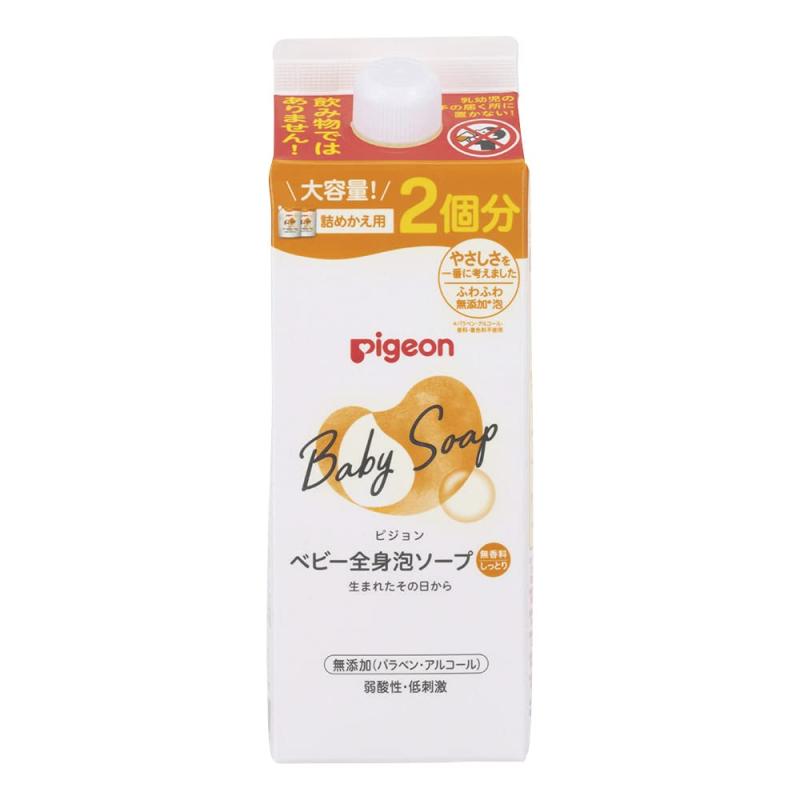 PIGEON ピジョン ベビー全身泡ソープ しっとり 詰替用 2回分 800ml
