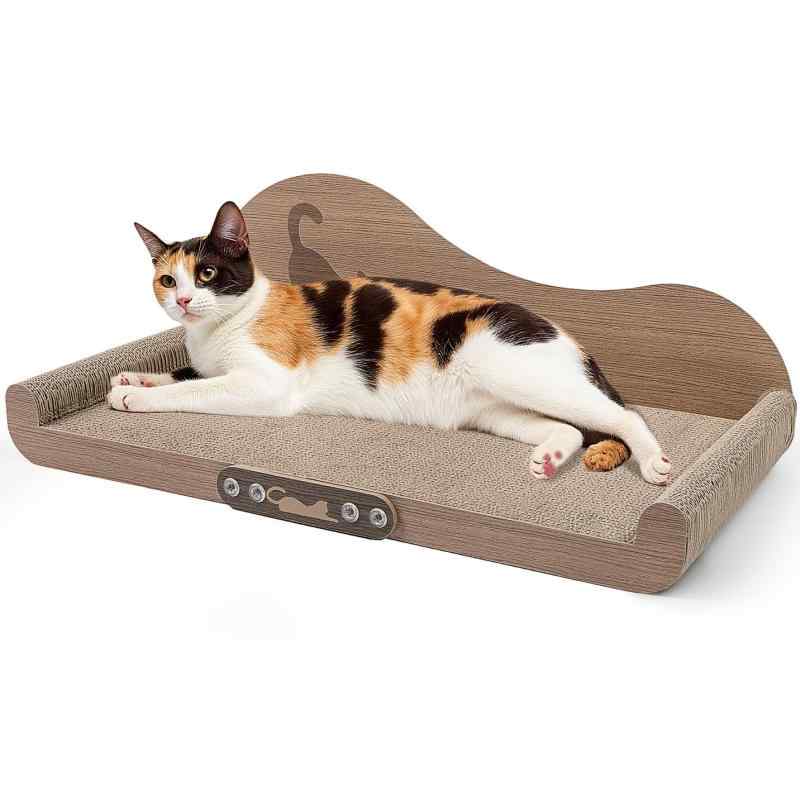 NATUYA 猫 爪研ぎ ガリガリソファ大きくて丈夫なデザイン: 60 x 30 x 22 cm のサイズで、すべての猫と複数の子猫にフィットします。この段ボール製の猫用爪とぎベッドは、猫が爪とぎしたり、遊んだり、くつろいだりするのに使用できますプレミアム高密度段ボール: 100% リサイクル可能な非毒性素材で作られています。小さなリサイクル部品がないため、長期にわたる耐久性と安全性がされます二重機能の猫用家具: 引っかき棒と快適なベッドのデザインを組み合わせて、スペースを節約します。この猫用爪とぎボードベッドは、自然な爪とぎ本能を満たし、快適なお昼寝スポットを提供します家具を保護: 猫がソファやカーペットに引っ掻くのを防ぎます。猫に好まれる魅力的なデザインで、家の装飾に溶け込み、家の装飾を保護しながらペットを幸せに保ちます組み立てとメンテナンスが簡単な猫用家具: 軽量でセットアップが簡単です。リビングスペースにシームレスに溶け込むシックなペットラウンジとしても機能し、猫に安心感のあるスタイリッシュなリラックスゾーンを提供しますL字型の人間工学デザイン: 縦型支柱が自然な上向きの爪とぎを促し、ベースボックスが昼寝のための安全な場所を提供することで、爪とぎとベッドを別々に用意する必要がなくなります交換可能な爪とぎ層: 毎日の使用に耐える非毒性で通気性のある段ボール製で、交換可能な爪とぎ層が製品の寿命を延ばし、長期間使用できます