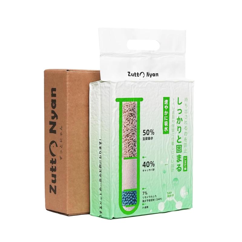 Zutto Nyan 4-in-1キャッサバ ミックス猫砂