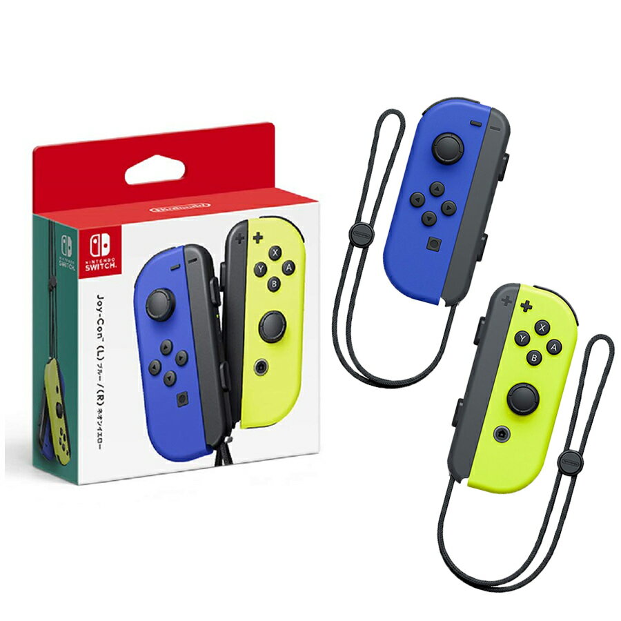 Joy-Con(L) ブルー / (R) ネオンイエロー ニンテンドー スイッチ ジョイコン switch HAC-A-JAPAAのサムネイル