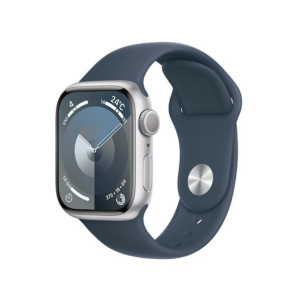 アップル Apple Watch Series 9(GPSモデル)- 45mmシルバーアルミニウムケースとストームブルースポーツバンド - M/L MR9E3J/A