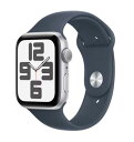 アップル Apple Watch SE(GPSモデル)- 44mmシルバーアルミニウムケースとストームブルースポーツバンド - M/L MREE3J/A