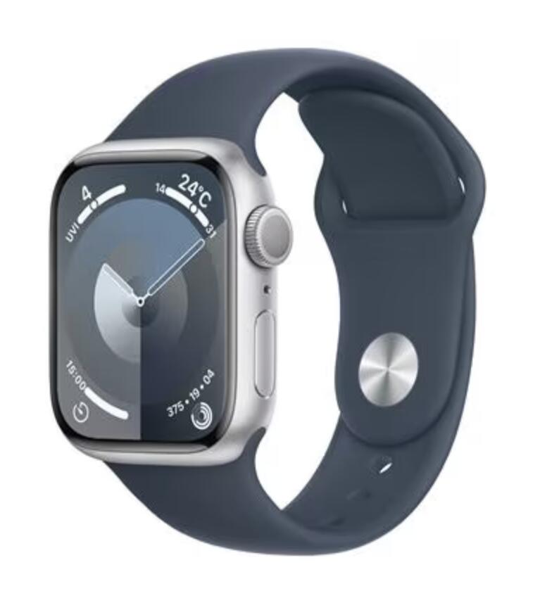 アップル　Apple　MR913J/A Apple Watch Series 9 GPSモデル 41mm シルバーアルミニウムケースとストームブルースポーツバンド M/L