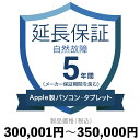 Apple製パソコン・タブレット自然故障保証【5年に延長】300,001円〜350,000円延長保証