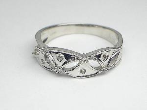 K18WGダイヤ リング10P18Jun16【楽ギフ_包装】