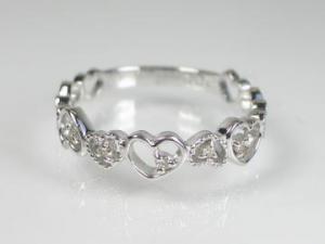 K18WG ホワイトゴールド ダイヤモンド リング10P03Dec16【楽ギフ_包装】