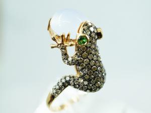 K18P カエルブラウンダイヤリング10P03Dec16 楽ギフ_包装 alljewelry-10028725 オールジュエリー パッケージ画像
