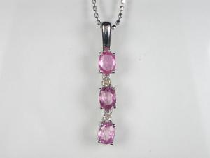 K18WGピンクサファイア/ダイヤ ペンダント ネックレス10P03Dec16【楽ギフ_包装】(4)
