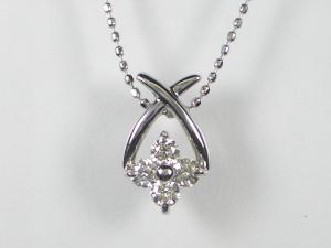 K18WGダイヤ ペンダント ネックレス10P03Dec16【楽ギフ_包装】