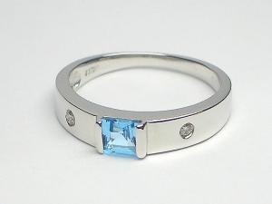 K18WGブルートパーズ/ダイヤ リング 【誕生石11月】10P18Jun16【楽ギフ_包装】