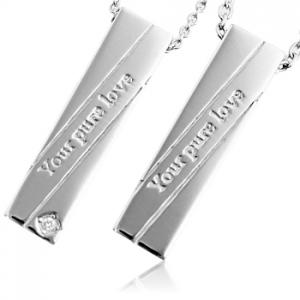 with me. メッセージペア ネックレス10P03Dec16【楽ギフ_包装】