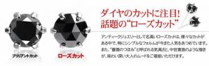 魅惑のローズカット！プラチナ×大粒ブラックダイヤモンド計1.0ct ピアス10P03Dec16【楽ギフ_包装】