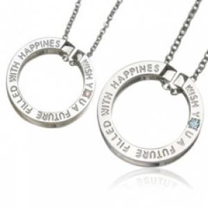 with me メッセージペア ネックレス “wish you a future”10P03Dec16【楽ギフ_包装】