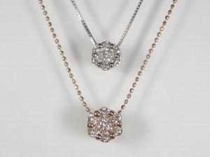 K18WG/PGダイヤ ペンダント ネックレス10P03Dec16【楽ギフ_包装】