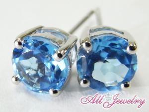 天然 スイスブルートパーズ 6mm一粒 ピアス （Swiss Topaz Pierce）【誕生石11月】【即納】10P03Dec16【楽ギフ_包装】【あす楽対応_東北】【あす楽対応_関東】【あす楽対応_甲信越】【あす楽対応_北陸】【あす楽対応_東海】【