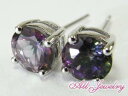 天然 ミスティックトパーズ・6mm一粒 ピアス （Mystic Topaz Pierce）10P03Dec16【あす楽対応_近