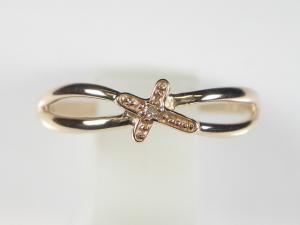 K18PGダイヤ リング10P18Jun16【楽ギフ_包装】