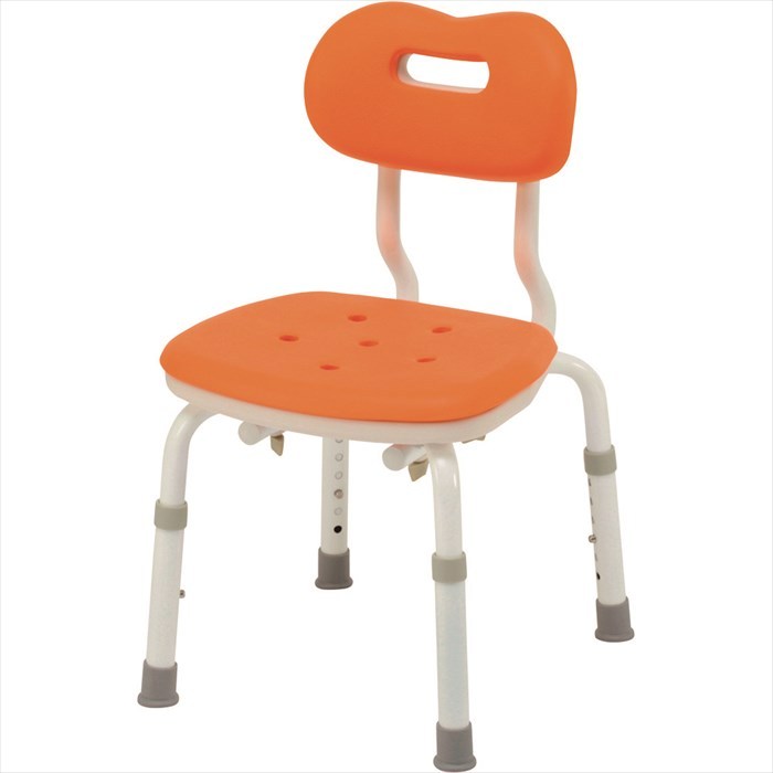 パナソニック エイジフリー シャワーチェア ユクリア コンパクトスツールN 背付オレンジPN-L41121D お風呂 イス （椅子） Panasonic 介護用 バスチェア シャワーベンチ お風呂椅子 【メーカー取寄/ご注文後のキャンセル不可】のサムネイル