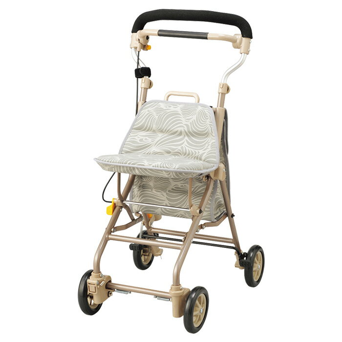 ウィズワン キュートミニ グレー 0293 シルバーカー 杖立て付 手押し車 高齢者 老人 シルバーカート おしゃれ