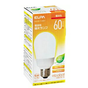 ELPA　エルパボール　電球形蛍光ランプ（蛍光ランプ）　A形　60W形　3波長形電球色　E26口金　EFA15EL11A062H その1