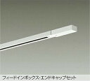 DAIKO エンドキャップ1個付ダクトレール1.5m 白 DP02915W