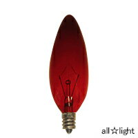 ☆アサヒ 耐熱透明カラーシャンデリア球 E12口金 25W レッド(赤色) C32 E12 100/110V-25W(RT)