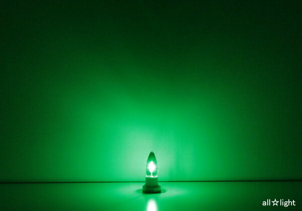 アサヒ　耐熱透明カラーシャンデリア球 E12口金　40W　グリーン（緑色）　C32 E12 100/110V-40W(GT) 2