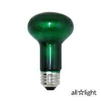 アサヒ　レフランプ　耐熱透明カラー（内面フロストタイプ）　40W　E26口金　グリーン（緑色）　R62 E26 110V-40W(GT)