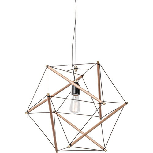 EL COMMUN　エル・コミューン　AMPERSAND FACTORY（アンパサンドファクトリー）　TENSEGRITY PENDANT LIGHT MEDIUM BK　ペンダントライト　ソケット　引掛シーリングタイプ　テンセグリティランプ　ミディアム　E26　ブラック　ランプ別売り　AMPL043