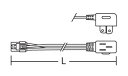 ENDO 給電コネクタープラグタイプ L=300mm 黒 RK605B