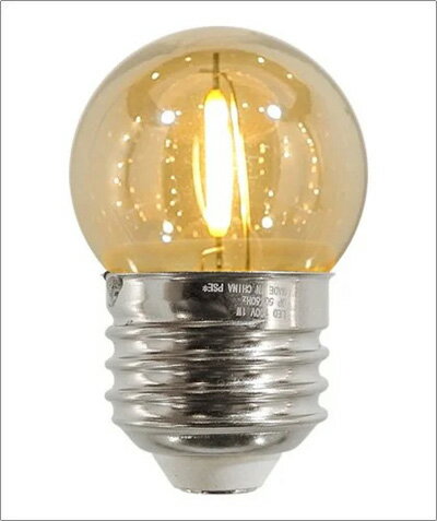 ★　LED電球　ボール型電球　G35型　アンバー　ガラス　E26　1W　2700K　220lm　調光不可　ALED26001CH　≪特別限定商品！≫