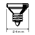 パナソニック　ミニハロゲン電球　110V用　200W形　E11口金　碍子径：24mm　JD110V...