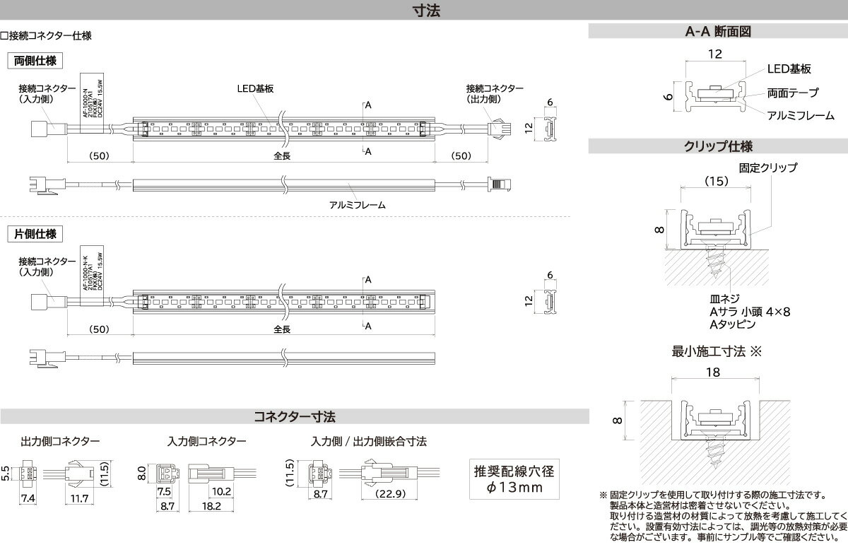 FKK　LEDライン照明　AF　DC24V　ラインフラットバー　機器組込専用　1715mm　専用...