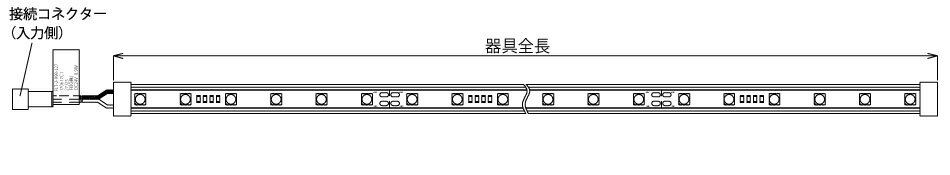 FKK　LEDテープライト　DC24V　フレアライン　クリア　片側コネクター仕様　5978mm...