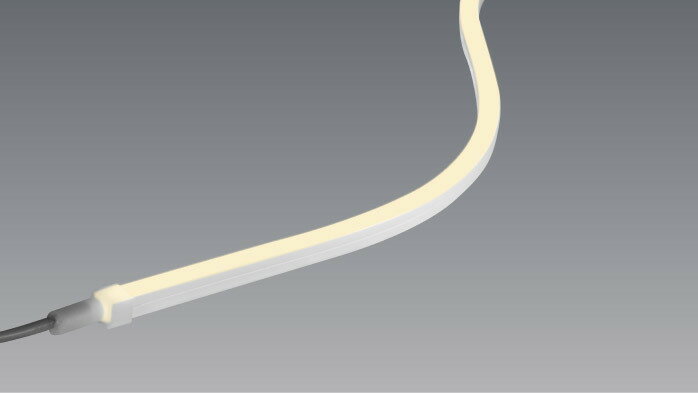 メーカー： TES LIGHTING / テスライティング シリーズ名：屋外屋内兼用HighQoonela MT TQMTHDシリーズ 入力電圧：DC24V 重量：0.10kg 演色性：Ra80以上 本体：シリコン ※以下のオプション品は別途必要です。 ≪直流電源装置≫ Aタイプ調光用/Bタイプ調光用 ※適合する直流電源装置をお選びください。 ≪適合調光器≫ TES LIGHTNG：TLC-0006(Aタイプ調光用)/TLC-0007(Bタイプ調光用)/TLC-0007B(Bタイプ調光用) ≪オプションパーツ≫ PWM調光ドライバーPWM信号増幅器アルミレール固定用樹脂レールエンドキャップ曲げレール 仮止め用仮止め用両面テープクリップ ※LEDにはバラツキがあるため、発光色、明るさが異なる場合があります。 ※1回路での、トランスからLED端末までの最大延長は、合計LED本体長さは最大5m以内としてください。 また、最大送りリード線長さについても、最大5m以内まででお願いします。 ※条件により、実際のカラーと異なって見えることがあります。 ※受注生産品のため、ご注文後1〜2週間ほどお時間をいただきます。 ※受注生産品のため、ご注文後の返品・交換・キャンセルは出来ませんのでご了承ください。 関連キーワード LED間接照明 照明器具 間接光 建築化照明 LED ライト お店用 店舗用 店舗照明 住宅用 ショールーム照明 ディスプレイ照明 調光 コーブ照明 コーニス照明 スリット照明 什器用 フットライトTES　LIGHTING/テス・ライティング屋外屋内兼用HighQoonela MTコードタイプTQMTHD-1014 ■特徴 屋外軒下と屋内、両方で使用可能な水平曲げタイプ。 35℃以下の場所なら温浴施設での使用も可能。 スタンダードモデルの1.5倍超の照度。（671lm/m） こちらは水平曲げ(横曲げ)タイプの商品です。 100サイズのラインナップ。 50mm単位でオーダー可能です。 最長5,014mm。 最小曲半径 R50mmです。 ※1回路での、トランスからLED端末までの最大延長は、合計LED本体長さは最大5m以内としてください。 また、最大送りリード線長さについても、最大5m以内まででお願いします。 ※この商品は電気工事士による取付工事が必要です。 資格を有しない一般消費者は、取付・取替工事を行うことは法律上できません。 ■各部の名称［図は一部を省略抽象化した図です］ ※写真をクリックすると拡大します。 ■取り付ける前にご確認ください。 ・器具重量、保守点検の際にかかる力に十分耐えるよう取付部の強度を確保してください。 不備があると、器具落下事故の原因となります。 ・点検及び交換可能な場所にLEDテープ・電源を設置してください。 ・曲面に取付ける場合の最少半径は50mm以上です。最少半径以上曲げたり小口方向には無理に曲げて使用しないでください。 回路が破損して故障の原因となります。 ※写真をクリックすると拡大します。 ■取付方法 ※必ず電源を切ってください。 1.取付方法に合わせて、取付用クリップ、アルミレール等を使用してテープライト本体を確実に取り付けてください。 取付に不備があると、器具落下の原因となります。 ※屋外軒下にて使用する場合、落下等の恐れがある為、取付用オプションにて確実に取り付けてください。 ※水の直接かかる場所・直射日光・水没環境・結露する場所には、使用しないでください。 ※サウナ等の高温環境、海・温泉などの塩害・腐食性ガス環境には、使用しないでください。 ※写真をクリックすると拡大します。 ■電源との接続 1.1回路での送りリード線長さについては5m以内(A寸法合計)、合計LED本体長さは5m以内(B寸法合計)としてください。 2.直流電源とテープライト本体を接続する際、必ず極性を合わせて結線を行ってください。 極性を間違えると器具損傷・破損・火災の原因となります。 3.電源については調光動作確認が取れている下記の電源をご使用ください。 ※写真をクリックすると拡大します。 ■PWM調光器との接続 ※写真をクリックすると拡大します。